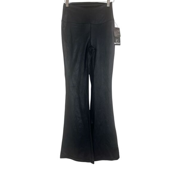 ✨90 Degree By Reflex Faux Leather Flared Leg Yoga Sz Medium Pants✨ - Picture 6 of 9